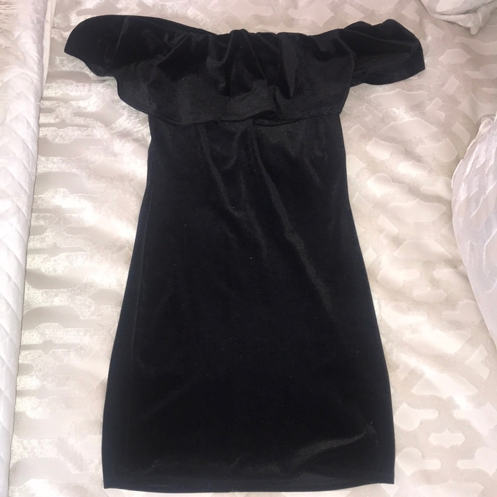 Black off the shoulder dress